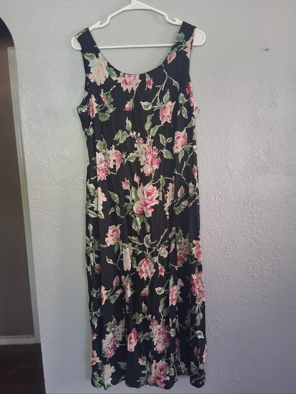 Alexandra Lee Petite 90's Vintage Floral Sleeveless Midi Dress 14